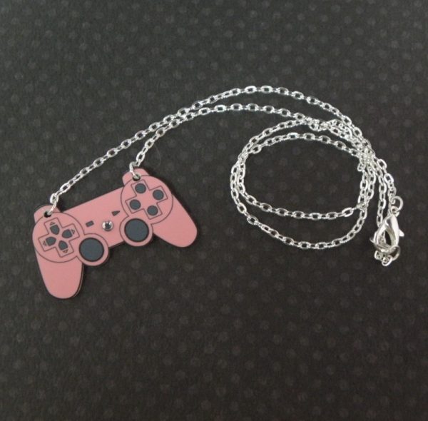 Pink Playstation Video Game Controller Necklace - Image 5