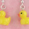 Yellow Rubber Duck Earrings - Image 2