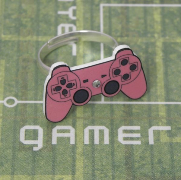 Pink Playstation Video Game Controller Ring