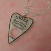 Off White Acrylic Ouija Planchette Necklace