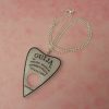 Off White Acrylic Ouija Planchette Necklace - Image 2