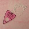 Hot Pink Acrylic Ouija Planchette Necklace - Image 2