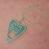 Turquoise Glitter Acrylic Ouija Planchette Necklace - Image 2