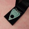 Turquoise Glitter Acrylic Ouija Planchette Necklace - Image 4