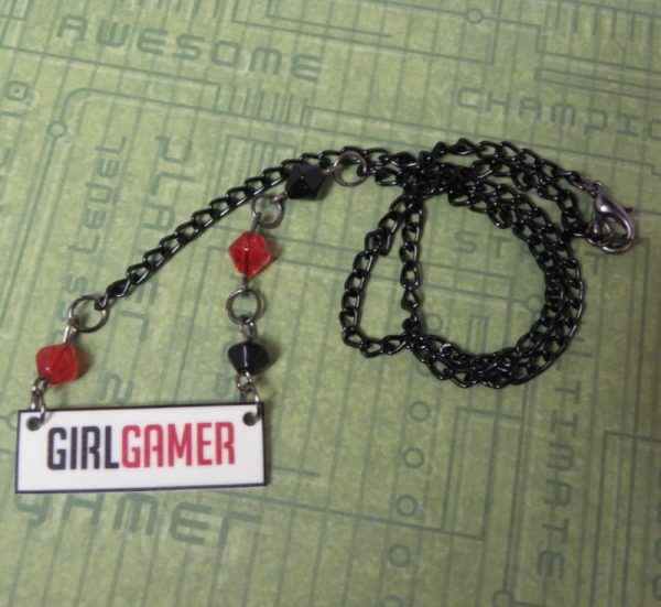 Girl Gamer Logo Bead and Chain Necklace - Image 4