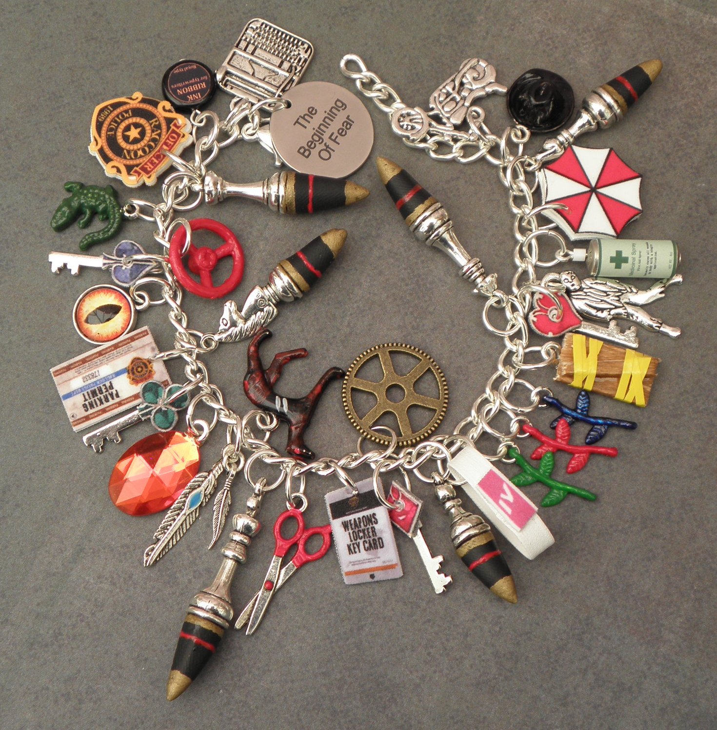 Resident Evil 2 The Beginning Of Fear Charm Bracelet – Biohazard Candy