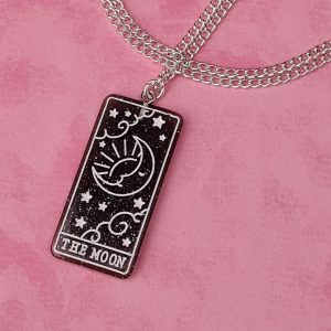 Black Moon Tarot Card Necklace