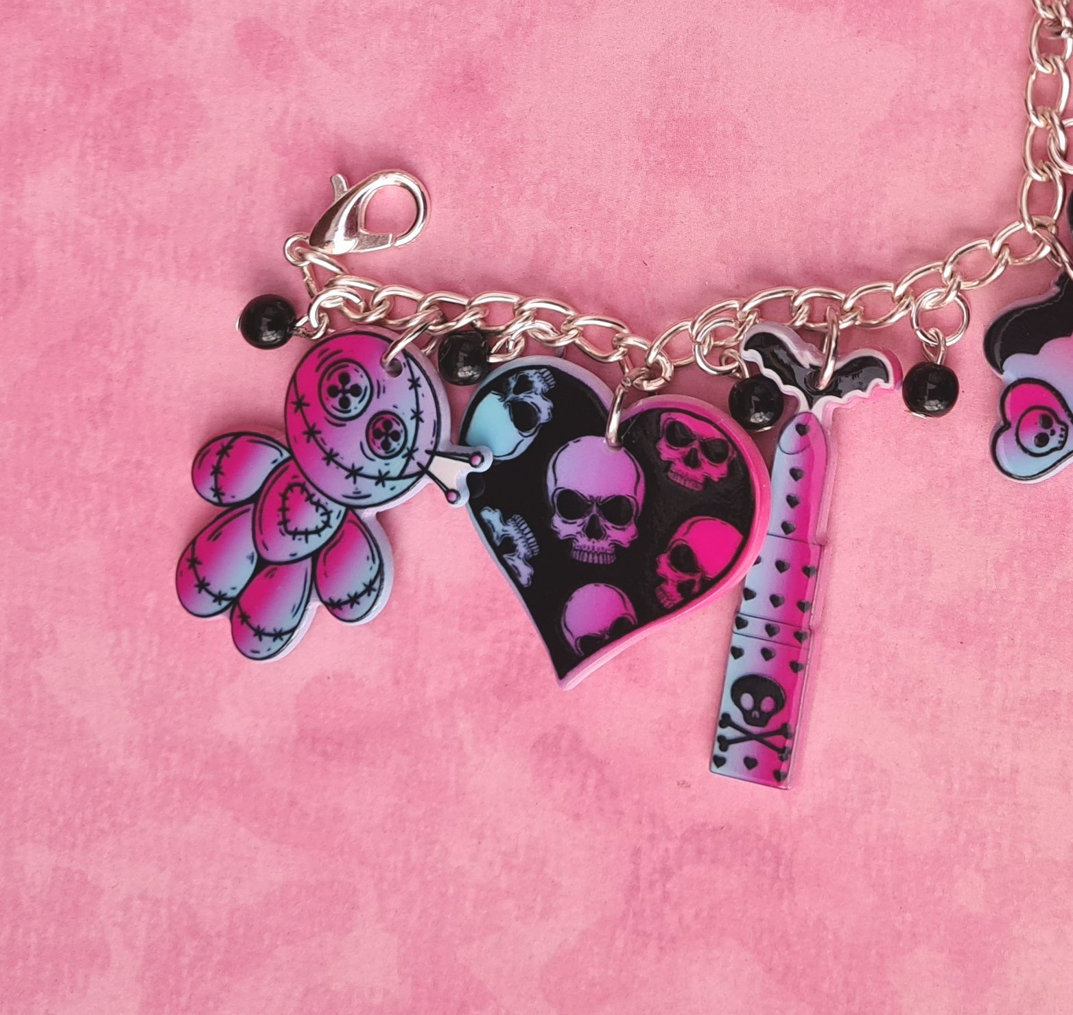 Pink Rubber Duck Charm Bracelet – Biohazard Candy