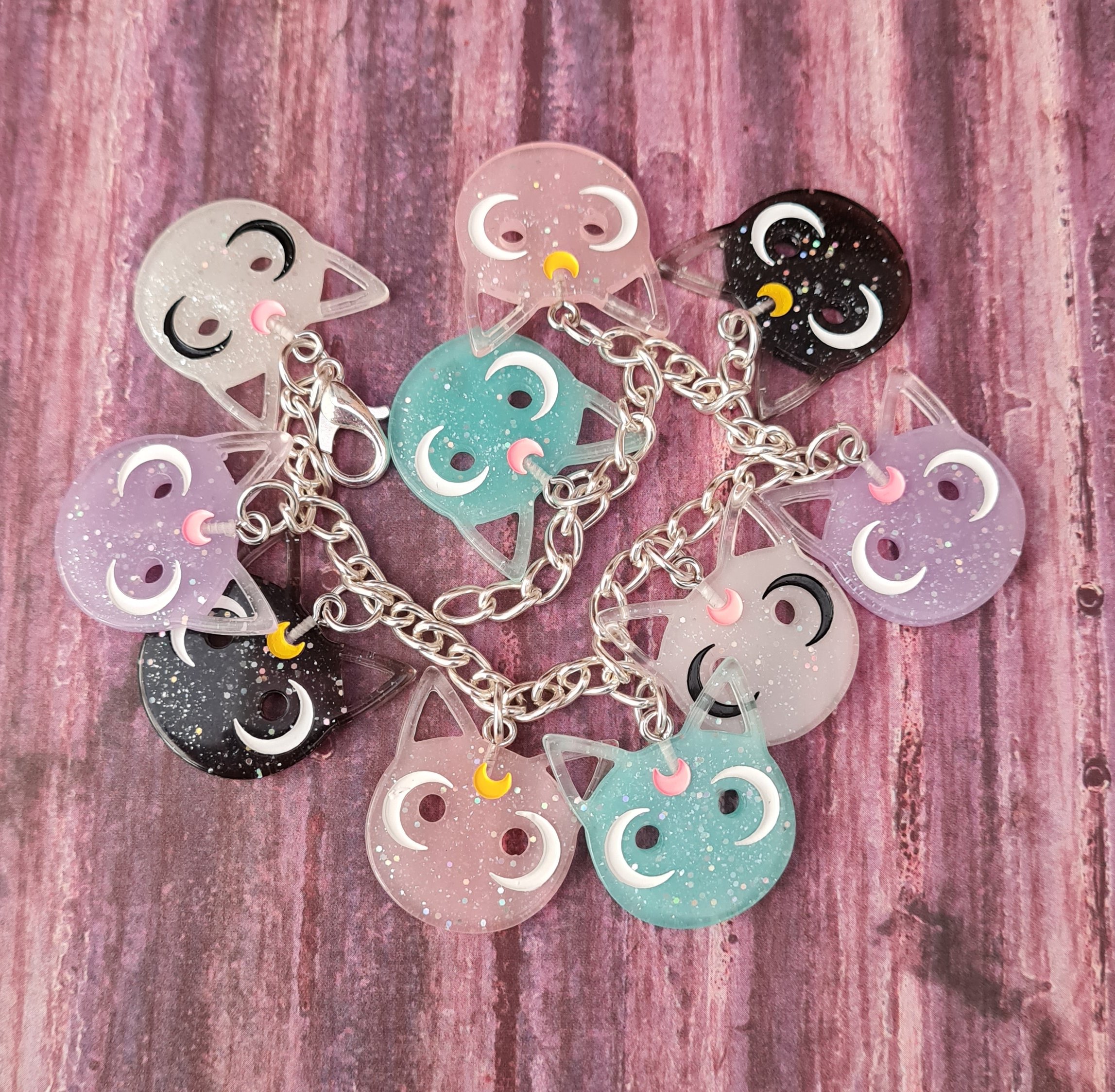 Rainbow Cat Charm Bracelet  DoodleCats Shop