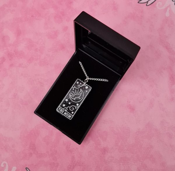 Black Moon Tarot Card Necklace - Image 4
