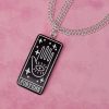 Black Fortune Tarot Card Necklace