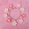 Cherry Blossom Charm Bracelet