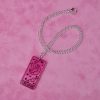 Hot Pink Moon Tarot Card Necklace - Image 2
