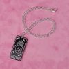 Black Glitter Fortune Tarot Card Necklace - Image 2