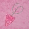 Transparent Pink Glitter Acrylic Ouija Planchette Necklace - Image 2
