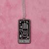 Black Glitter Fortune Tarot Card Necklace - Image 3