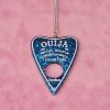 Blue Glitter Acrylic Ouija Planchette Necklace - Image 3