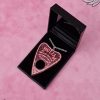 Transparent Pink Glitter Acrylic Ouija Planchette Necklace - Image 4