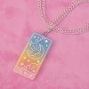 Pastel Moon Tarot Card Necklace