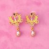 Jewelled Pink Diamante Drop Earrings