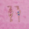 Jewelled Key & Wand Earrings