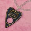 Dark Green Glitter Acrylic Ouija Planchette Necklace