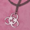 Silver Biohazard Necklace