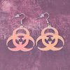 Iridescence Acrylic Biohazard Earrings