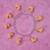 Yellow Rubber Duck Charm Bracelet