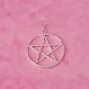 Large Silver Pentacle Earrings - Image 2
