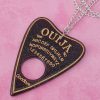 Dark Green Glitter Acrylic Ouija Planchette Necklace - Image 2