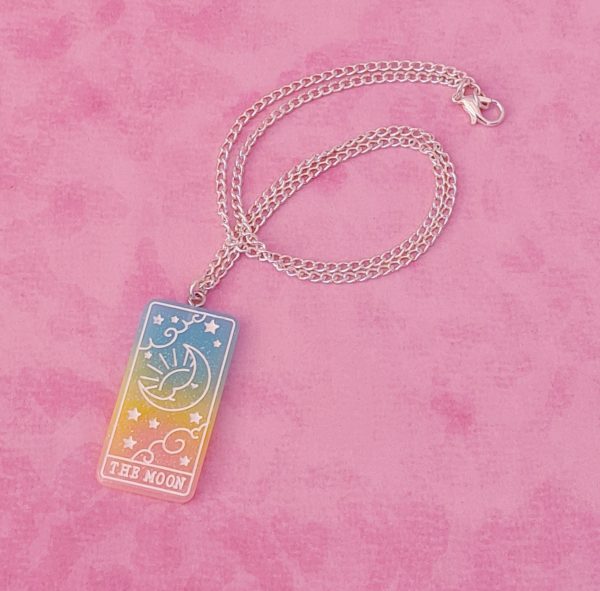 Pastel Moon Tarot Card Necklace - Image 2