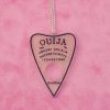 Transparent Pale Green Glitter Acrylic Ouija Planchette Necklace - Image 3