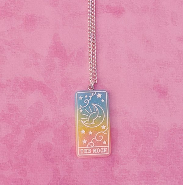 Pastel Moon Tarot Card Necklace - Image 3