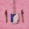 Wings Of Freedom w/Detachable Swords Necklace - Image 4
