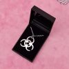 Silver Biohazard Necklace - Image 4