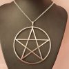 Large Silver Pentacle Necklace