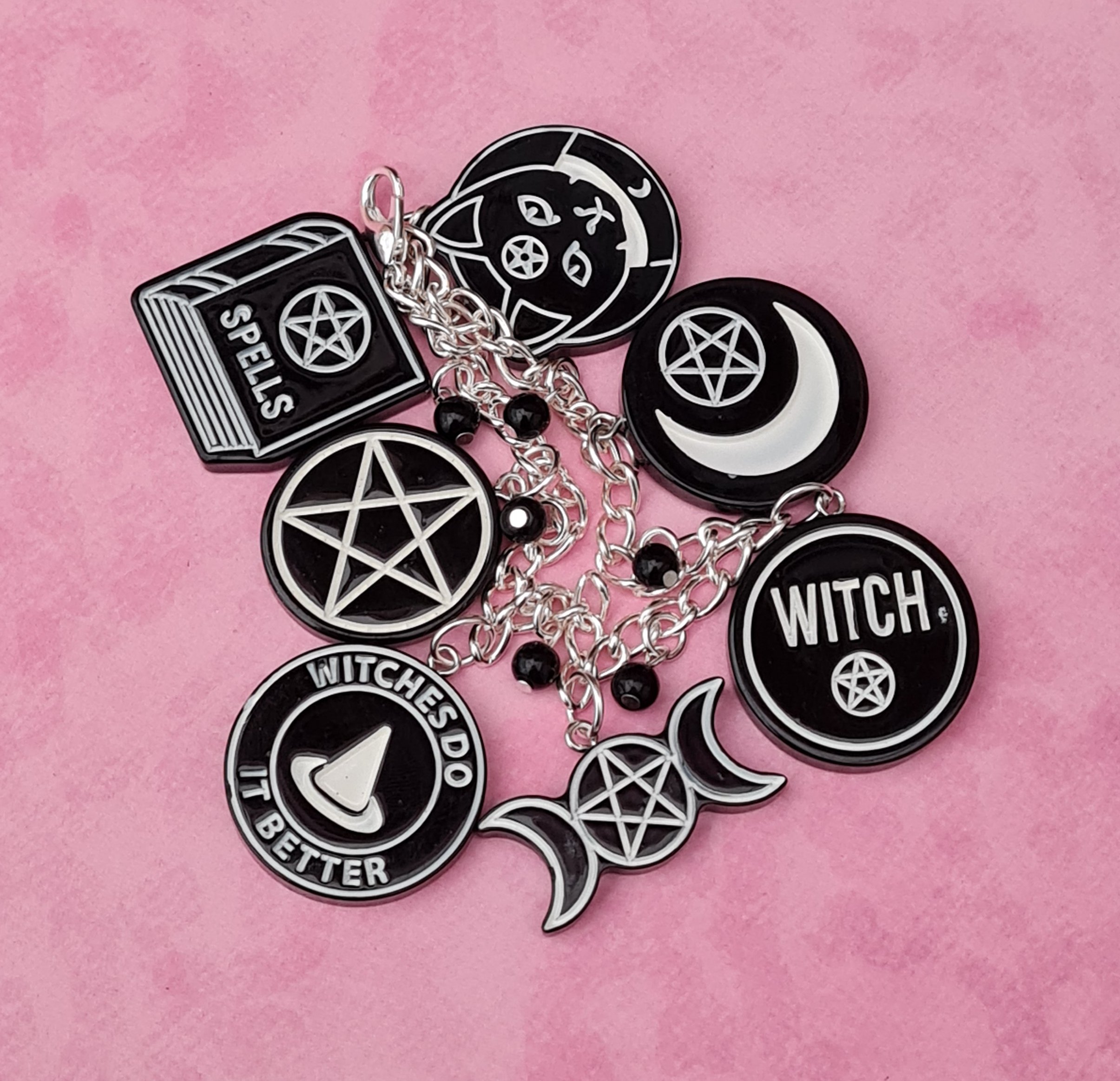 Gothic Wiccan Charm Bracelet – Biohazard Candy