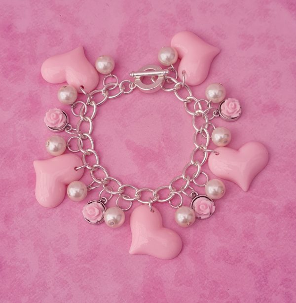 Kawaii Heart Charm Bracelet