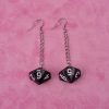 Black D&D D10 Dice Earrings