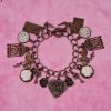 Vintage Hearts & Roses Charm Bracelet