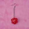 Red D&D D20 Dice Earrings - Image 2