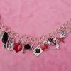 Red Rockabilly Charm Bracelet - Image 2