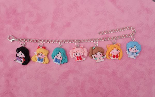 Kawaii Anime Girl Charm Bracelet - Image 2
