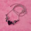 Black Winged Heart Necklace - Image 2