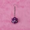 Purple D&D D20 Dice Earrings - Image 2