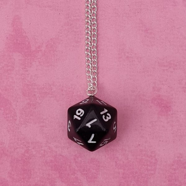 Black D&D D20 Dice Necklace - Image 3