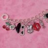 Red Rockabilly Charm Bracelet - Image 3