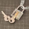 Chunky Acrylic Padlock Necklace - Image 4