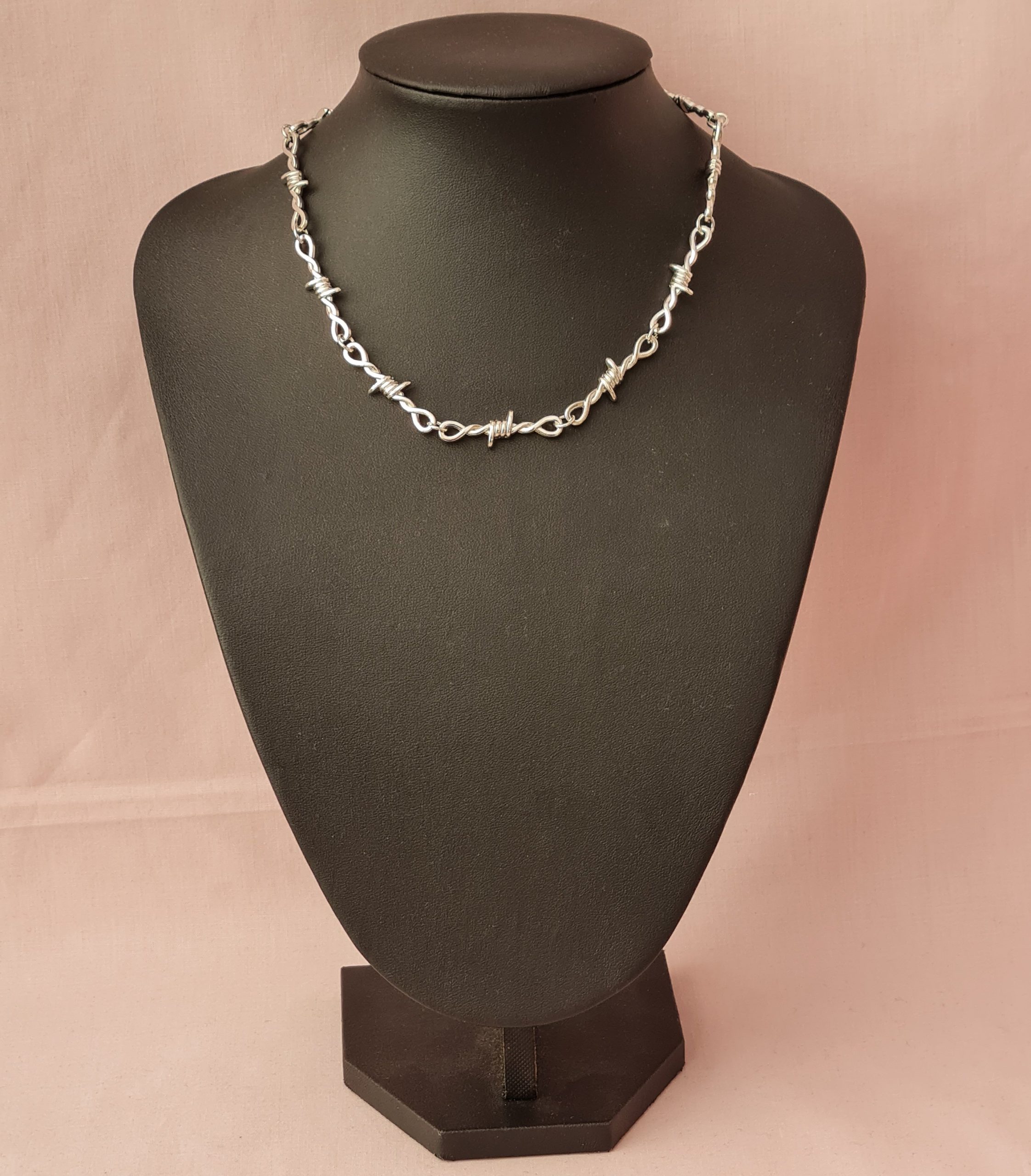 Artisan Choker Necklace Wire Wrap Stone Steampunk Geo… - Gem